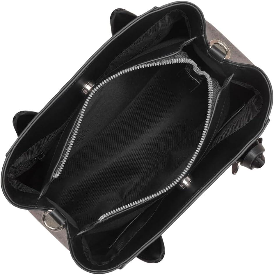 imageNine West womens Adeline SatchelBrown Logo Black