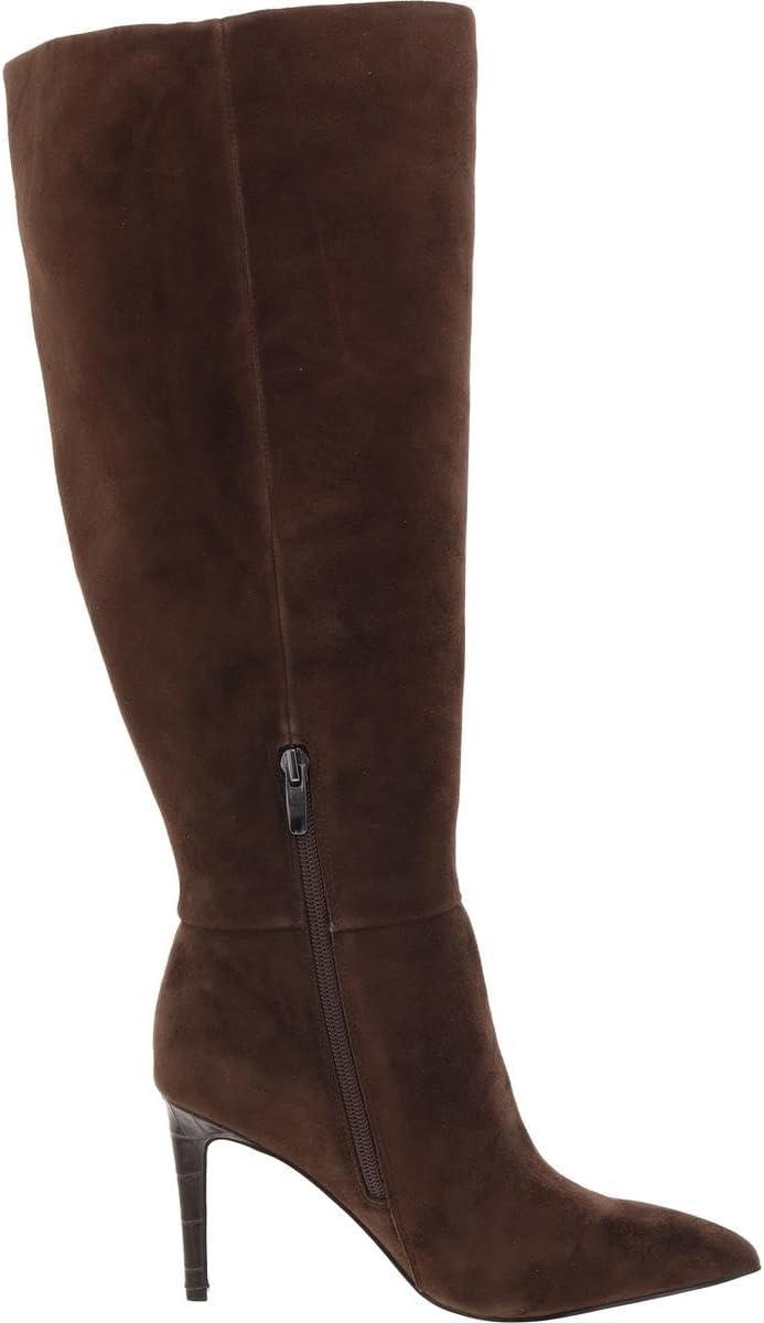 imageNine West womens Richy Wide CalfDark Brown Suede 200