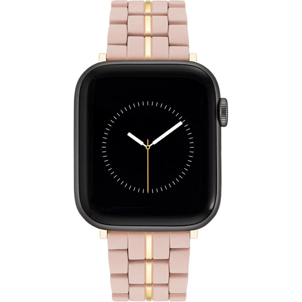 imageNINE WEST Fashion Rubberized Bracelet for Apple Watch Secure AdjustableLight PinkGold