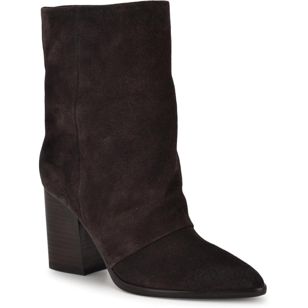 imageNine West Womens Chaye Mid Calf BootDark Brown Suede 200
