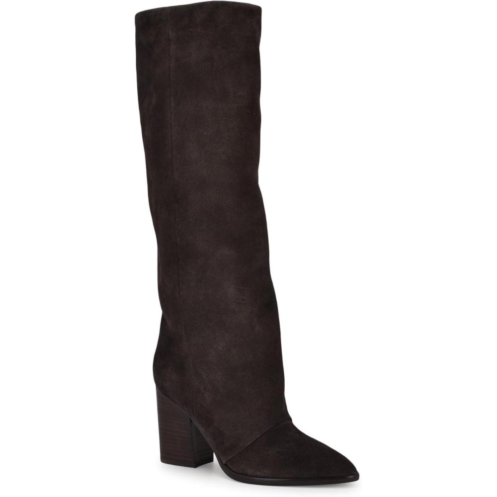 imageNine West Womens Chicke Knee High BootDark Brown Suede 200