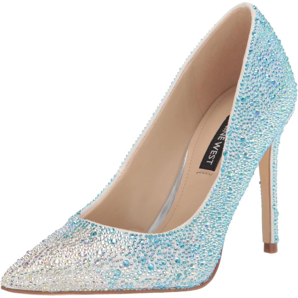 imageNine West Womens Fresh PumpWhite Irridescent Shimmer