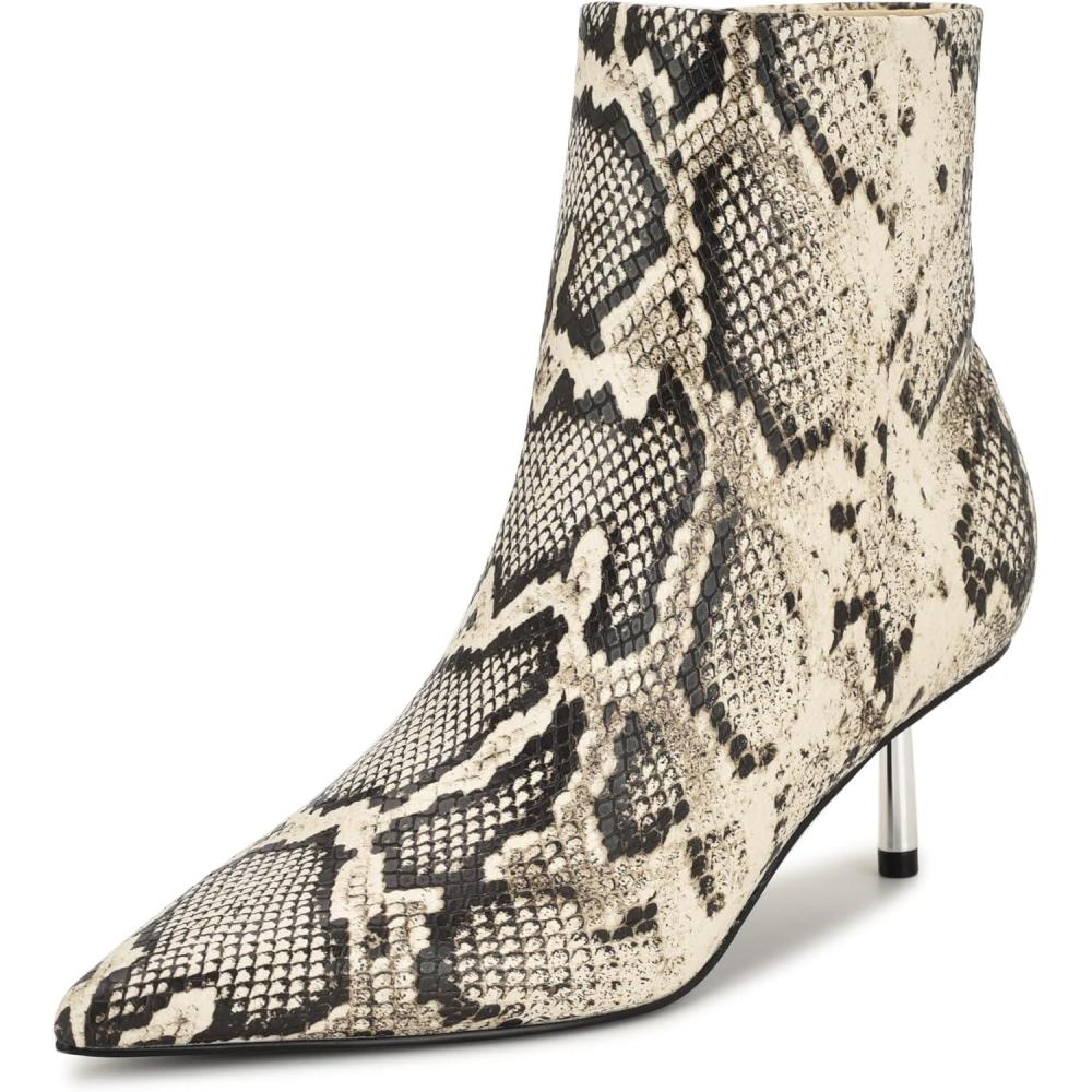 imageNine West Womens Hamesa Ankle BootLight Natural Snake Multi 110