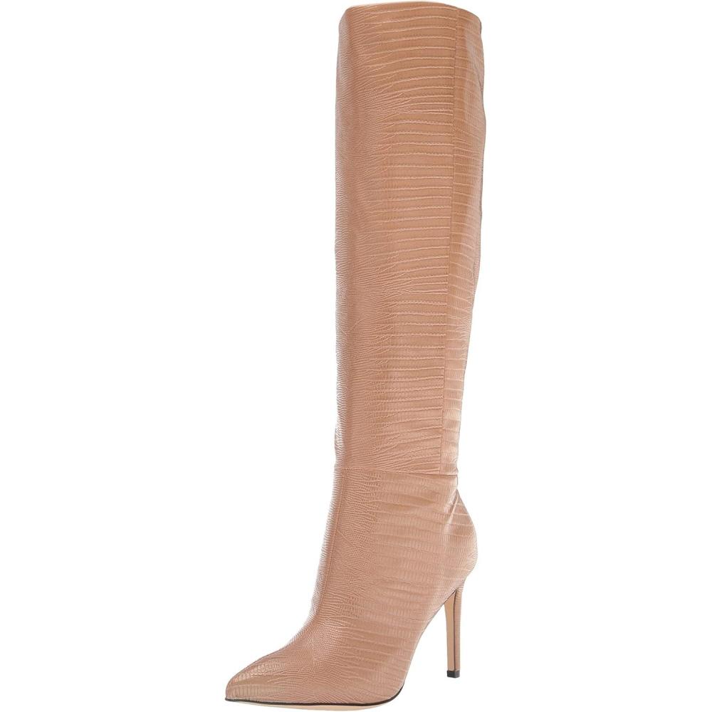 imageNine West Womens Richy Knee High BootLight Tan Lizard