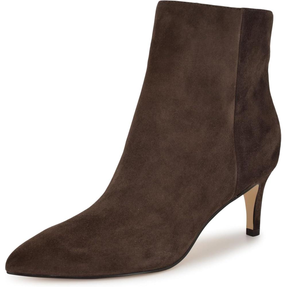 imageNine West Womens Sheeba Ankle BootDark Brown Suede 200
