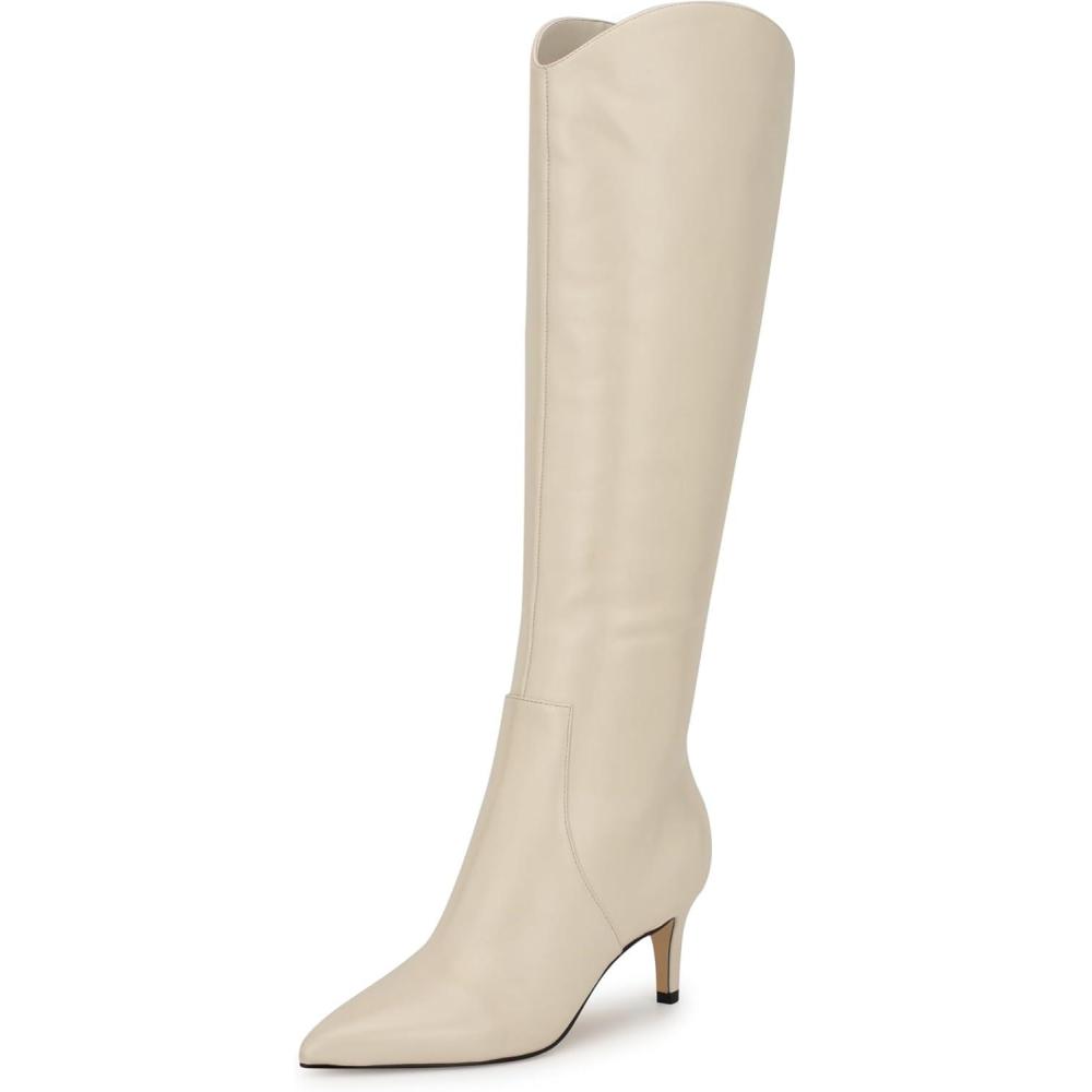 imageNine West Womens Sirena Knee High BootCream Leather 150