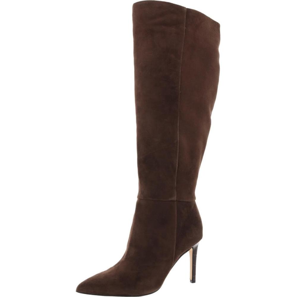 imageNine West womens Richy Wide CalfDark Brown Suede 200