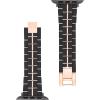 imageNINE WEST Fashion Rubberized Bracelet for Apple Watch Secure AdjustableBlackRose Gold