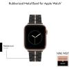 imageNINE WEST Fashion Rubberized Bracelet for Apple Watch Secure AdjustableBlackRose Gold