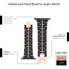 imageNINE WEST Fashion Rubberized Bracelet for Apple Watch Secure AdjustableBlackRose Gold