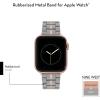imageNINE WEST Fashion Rubberized Bracelet for Apple Watch Secure AdjustableGreyRose Gold
