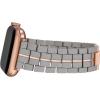 imageNINE WEST Fashion Rubberized Bracelet for Apple Watch Secure AdjustableGreyRose Gold