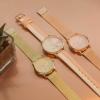 imageNine West Womens Floral Dial Mesh Bracelet WatchGold