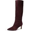 imageNine West Womens Lorthey Knee High BootBurgundy Suede
