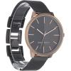 imageNine West Womens Mesh Bracelet WatchGunmetal GreyRose Gold