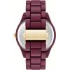 imageNine West Womens Metal Bracelet Watch with Rubberized CoatingBurgundy
