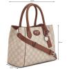 imageNine West womens Adeline SatchelMushroom Logo Mahogany