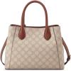 imageNine West womens Adeline SatchelMushroom Logo Mahogany