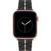 imageNINE WEST Fashion Rubberized Bracelet for Apple Watch Secure AdjustableBlackRose Gold