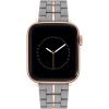 imageNINE WEST Fashion Rubberized Bracelet for Apple Watch Secure AdjustableGreyRose Gold