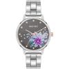 imageNine West Womens Crystal Accented Bracelet WatchGreySilver