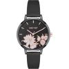 imageNine West Womens Floral Dial Strap Watch NW2284Black