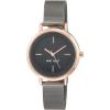 imageNine West Womens Mesh Bracelet WatchDark Gunmetal GreyRose Gold
