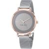 imageNine West Womens Mesh Bracelet WatchSilverRose GoldTone
