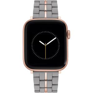 imageNINE WEST Fashion Rubberized Bracelet for Apple Watch Secure AdjustableGreyRose Gold