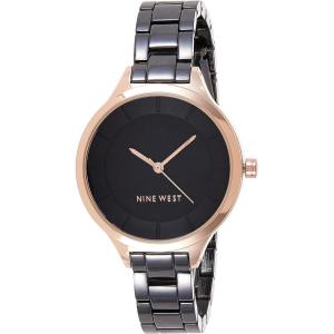 imageNine West Womens Bracelet WatchGunmetal GreyRose Gold