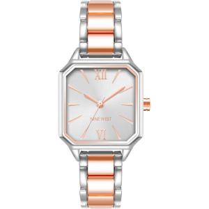 imageNine West Womens Bracelet WatchSilverToneRose GoldTone