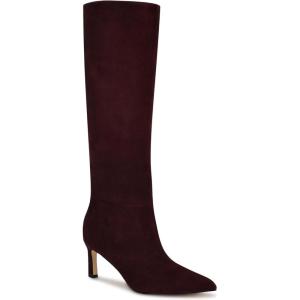 imageNine West Womens Lorthey Knee High BootBurgundy Suede 600