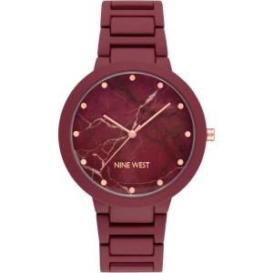 imageNine West Womens Rubberized Bracelet WatchBurgundy