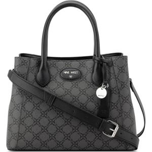 imageNine West womens Adeline SatchelJet Black Logo