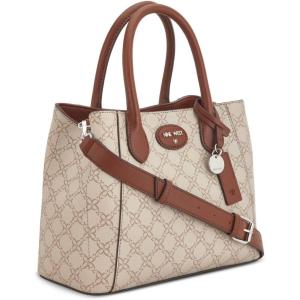imageNine West womens Adeline SatchelMushroom Logo Mahogany