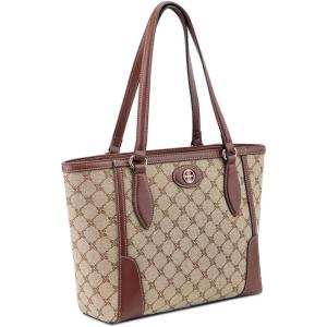 imageNine West Innes Small ToteMocha Logo Mahogany