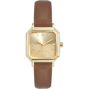 imageNine West Womens Genuine Crystal Accented Strap Watch