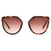 imageNine West Womens Kaia Cateye Sunglasses Shiny Tortoise and Light Gold 53 mm