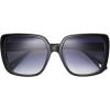 imageNine West Womens Livia Square Sunglasses Black 56 mm