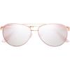 imageNine West Womens Nala Aviator Sunglasses Pink 60 mm