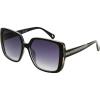 imageNine West Womens Livia Square Sunglasses Black 56 mm