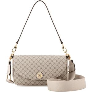image:imageNine West Rigina Flap Shoulder CrossbodyMushroom Logo Milk