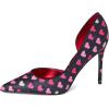image:imageNine West Womens FoloweBlack Glitter Heart Print Multi