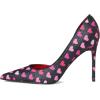 image:imageNine West Womens FoloweBlack Glitter Heart Print Multi