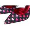 image:imageNine West Womens FoloweBlack Glitter Heart Print Multi