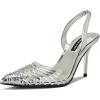 image:imageNine West Womens PemmaSilver Mirror MetallicClear 040
