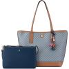 image:imageNine West Talley 2 In 1 ToteChambray Logo Brandy