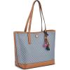 image:imageNine West Talley 2 In 1 ToteChambray Logo Brandy
