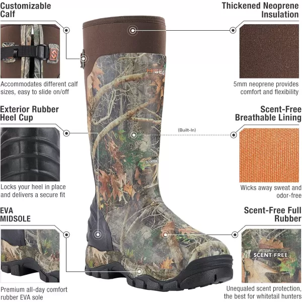 HISEA Apollo Pro 400G Insulated Men's Hunting Boots Waterproof Rubber Mud Boots