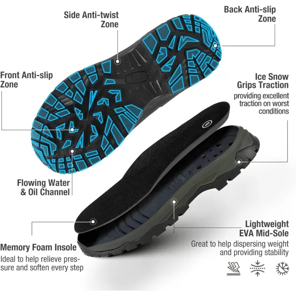 HISEA Excursion Pro Men's Rain Boots Ankle Height Rubber Neoprene Hunting Boots Waterproof Insulated Outdoor Work Booties for Hunting Gardening Farming Hiking Camping and Mud Working